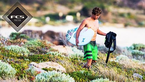 Коврик для серфборда FCS Julian Wilson Grey Camo/Blood Orange