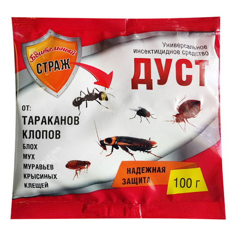 Бдительный страж Дуст от тараканов и клопов 100 гр