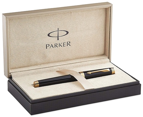Ручка перьевая Parker Premier Laque F560, Deep Black GT, F (S0887810)