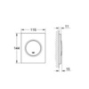 GROHE Nova Cosmopolitan 38804SH0 Клавиша смыва для писсуара