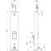 Delabie 792514 Терм. душ. панель SECURITHERM, нерж сталь,скрытый подвод, блок 230/12V+ мыльница