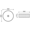 Ceramica Nova Element CN6057MC Умывальник чаша накладная круглая, 36x36, цвет: бежевый