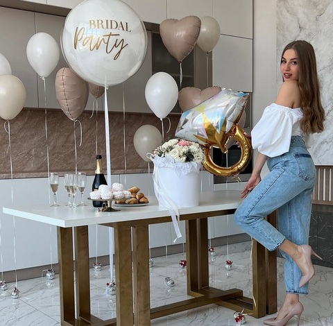 Набор BRIDAL PARTY шары на девичник Новосибирск  | Wonderball-project.ru