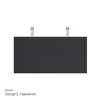 Am.Pm M50AFHX1203GM Inspire V2.0. База под раковину. подвесная. 120 см. 3 ящика. push-to-open. графит мато