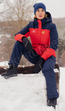 Премиальные теплые зимние брюки Nordski Mount Dark Blue женские с высокой спинкой