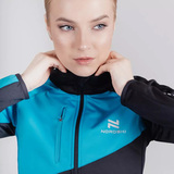 Детский утеплённый лыжный костюм Nordski Jr. Premium Blue-Black с высокой спинкой