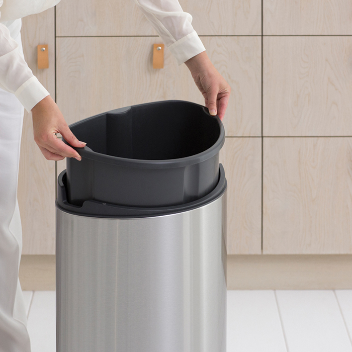 Мусорный бак Touch Bin New (40 л), Стальной матовый с защитой от отпечатков пальцев, арт. 114809 - фото 4
