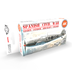 Набор красок AK interactive Spanish Civil War Legion Condor Aircraft Colors 3G, 6 красок