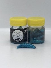 Форелевая силиконовая приманка COOL PLACE MAGGOT 1.6  цвет СИНИЙ С БЛЁСТКАМИ СЫР