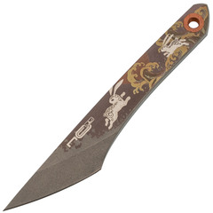 Фото Скелетный нож N.C.Custom Киридаши Koi Rabbit Blue, сталь AUS-8