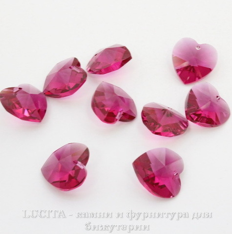 6228 Подвеска Сваровски Сердечко Fuchsia (14,4х14 мм)