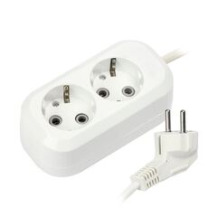 Удлинитель бытовой 2 гн, 5 м, ПВС, 3х1 мм2, с/з, Smartbuy, SBE-16-2-05-Z