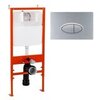 BelBagno BB026/BB050CR.MAT Инсталляция для унитаза с клавишей смыва, цвет: хром
