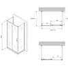 Abber AG30170B-S50B-S50B Душевой уголок, 170x50x195, цвет: чёрный