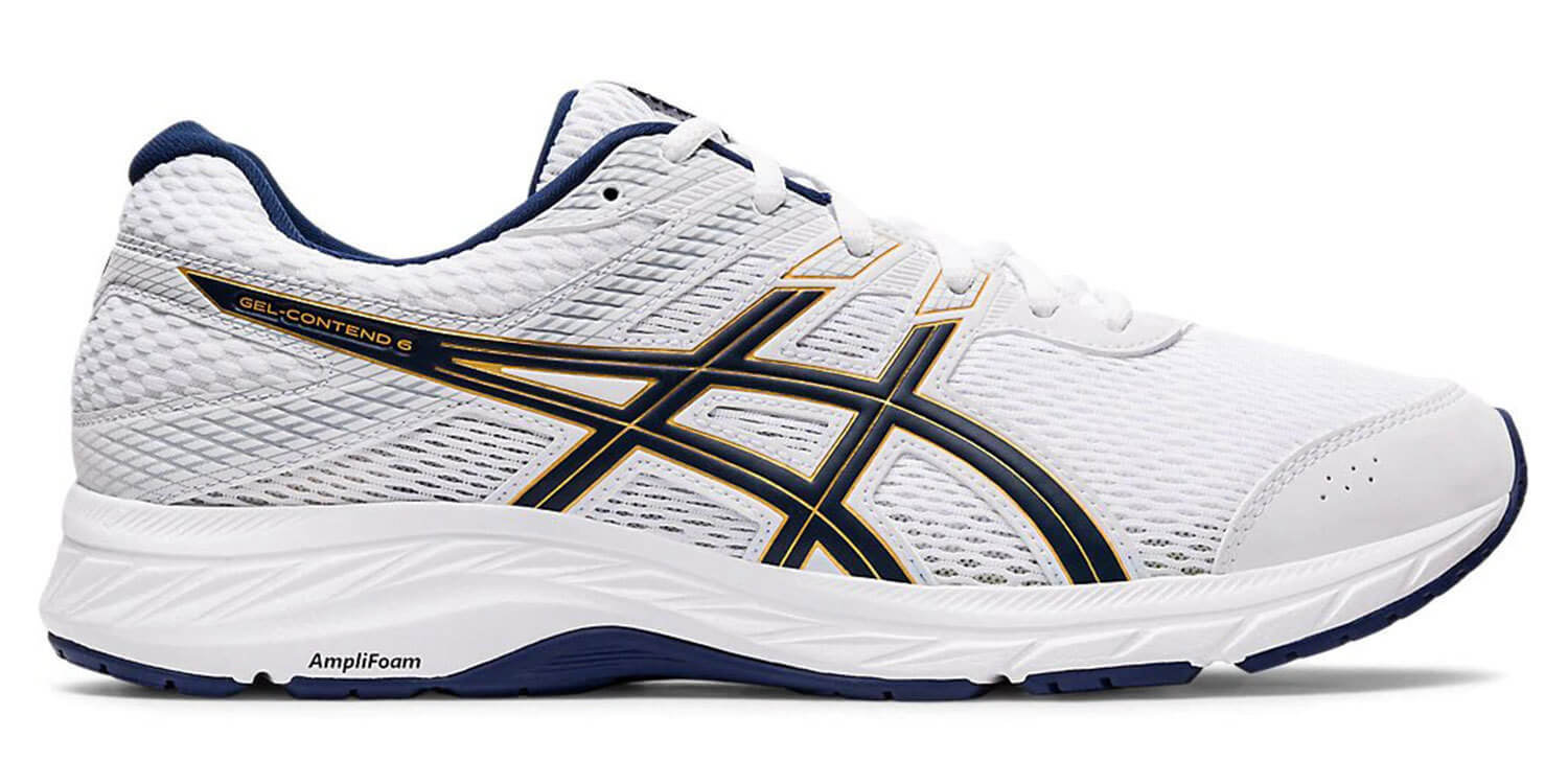 Asics Gel Contend 6 кроссовки для бега мужские белые