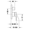 Duravit B.3 B35210012010 Смеситель для душа, с переключателем и перепускным клапаном скрытого монтажа (наружная часть), цвет: хром
