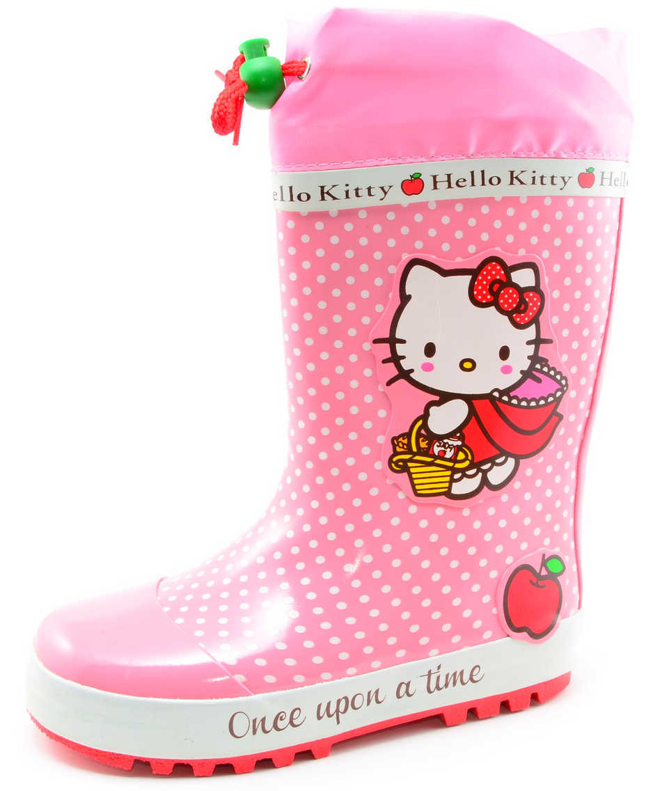 Резиновые сапоги для девочек утепленные Хелло Китти (Hello Kitty), цвет розовый