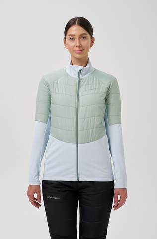 Женская куртка для лыж и бега зимой Nordski Hybrid Pro 2.0 pearl blue-ice mint