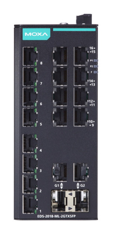 Коммутатор MOXA EDS-2018-ML-2GTXSFP-T