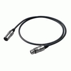 PROEL BULK250LU05 - микрофонный аудиокабель, XLR (папа)/ (мама), длина - 0.5м