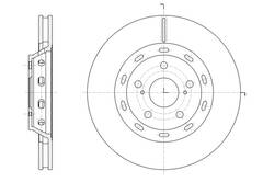 Диск тормозной вентилируемый G-brake  GR-21037