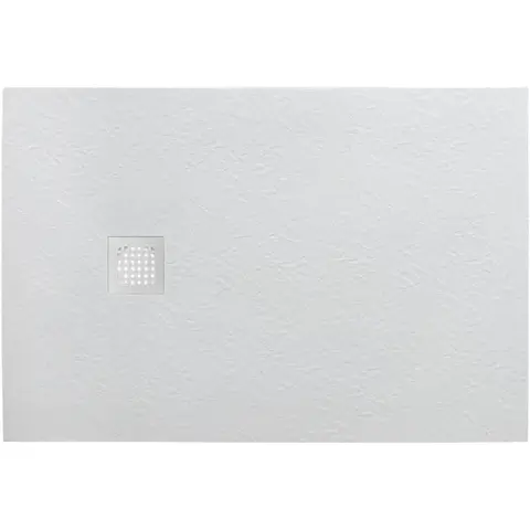 BelBagno TRAY-MR-UNO-AH-120/80-35-W-BO Поддон из искусственного мрамора в комплекте с сифоном с белой матовой декоративной накладкой