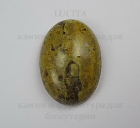 Кабошон овальный Яшма Шкура леопарда, 25х18 мм №6 ()