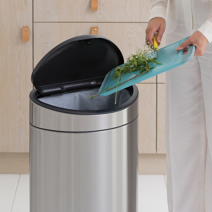 Мусорный бак Touch Bin New (40 л), Стальной матовый с защитой от отпечатков пальцев, арт. 114809 - фото 5