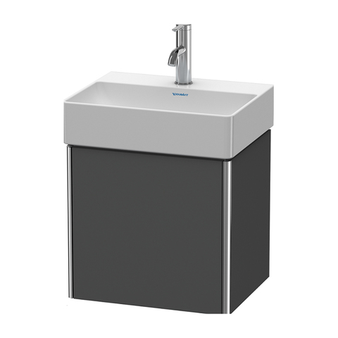 Duravit XSquare XS4060L4949 База под раковину 434х340х397 мм, 1 дверца левая, цвет графит матовый (для раковины 073245)