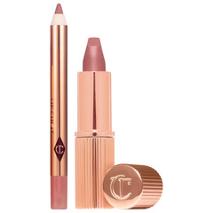 Charlotte Mini Lipstick & Liner Set Nude