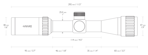 ОПТИЧЕСКИЙ ПРИЦЕЛ HAWKE VANTAGE 2-7X32 AO (MIL-DOT)