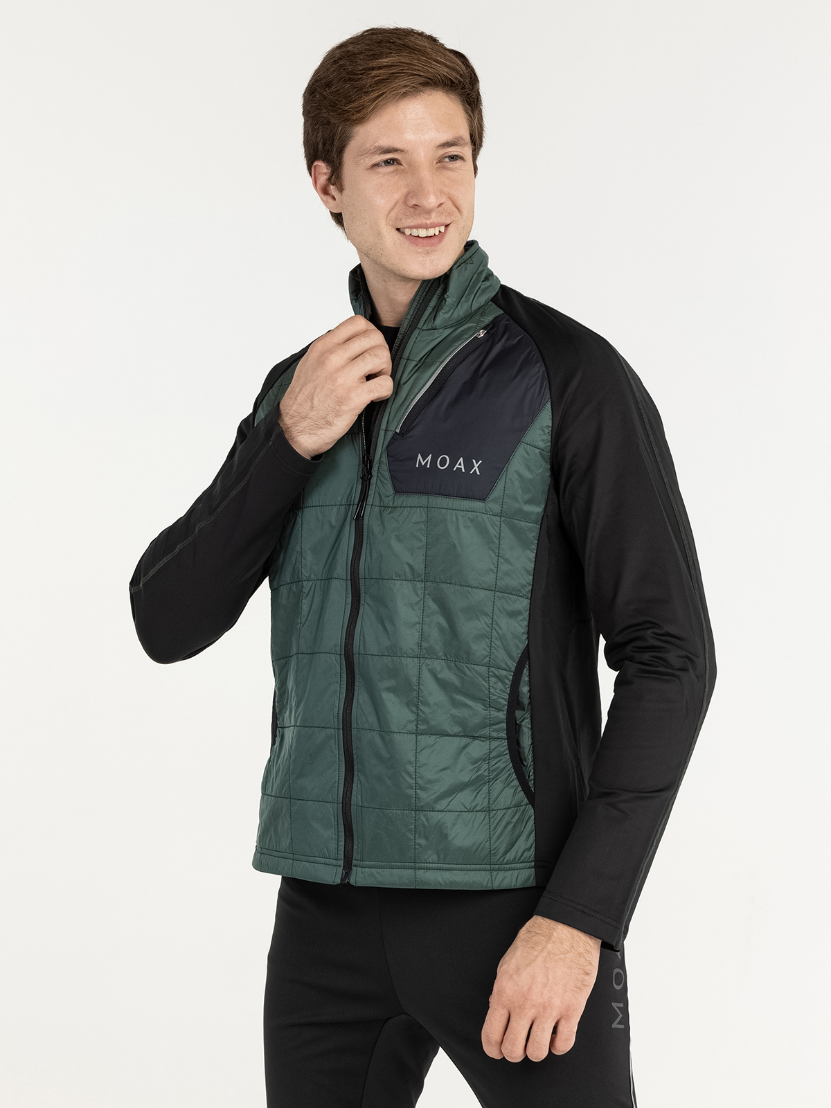 Мужская тренировочная беговая куртка Moax Tauri Stretch Fit темно-зеленая - 2