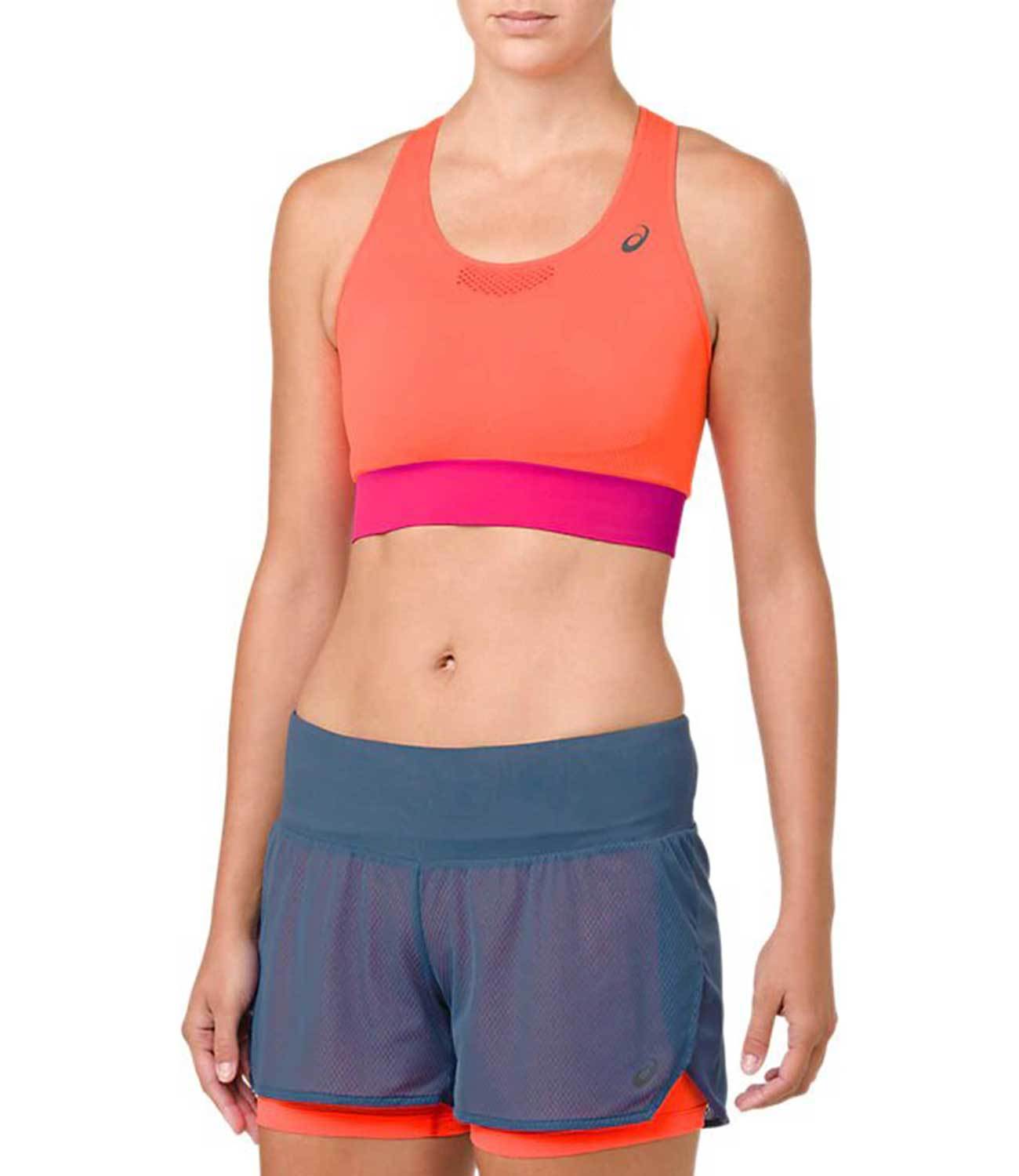 Asics Cooling Seamless Bra топ для бега женский коралловый