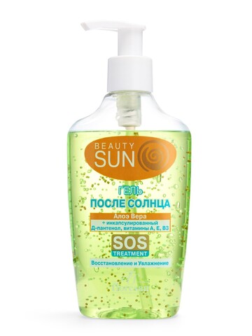 Floresan Солнцезащитная серия BEAUTY SUN Гель после солнца АЛОЭ-ВЕРА, 220мл (Ф-287)
