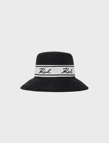 Шляпа KARL LAGERFELD K/Signature Raffia Hat