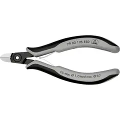 Прецизионные кусачки для электроники ESD 125 мм Knipex 79 02 125 ESD