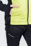 Премиальный костюм для лыж и зимнего бега Nordski Hybrid Hood Black/Lime
