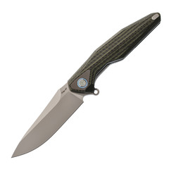 Фото Нож складной Tulay Rikeknife, сталь 154CM, рукоять Green G10/Carbon Fiber