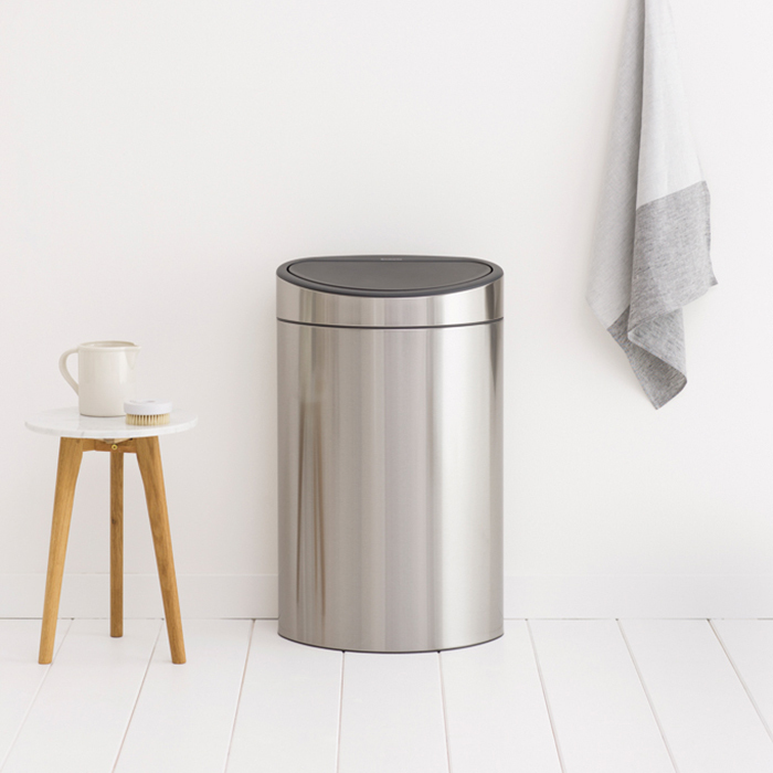 Мусорный бак Touch Bin New (40 л), Стальной матовый с защитой от отпечатков пальцев, арт. 114809 - фото 7