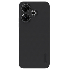 Тонкий жесткий чехол черного цвета от Nillkin для Xiaomi Poco M6 4G, Redmi Note 13R 5G и Redmi 13 4G, серия Super Frosted Shield
