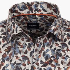 Рубашка Venti Modern Fit 123942600-750 с растительным рисунком