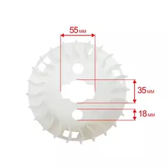 Крыльчатка маховика DDE 154F (08-154-005)