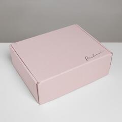 Коробка самосборная одиночная Прямоугольник, Расцветай, Розовый, 21*27*9 см, 1 шт.
