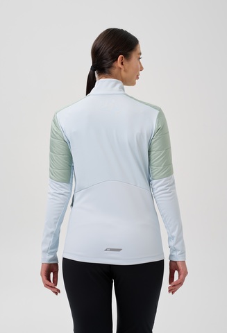 Женская куртка для лыж и бега зимой Nordski Hybrid Pro 2.0 pearl blue-ice mint