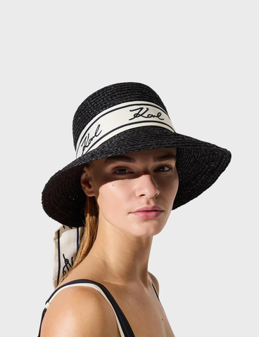 Шляпа KARL LAGERFELD K/Signature Raffia Hat