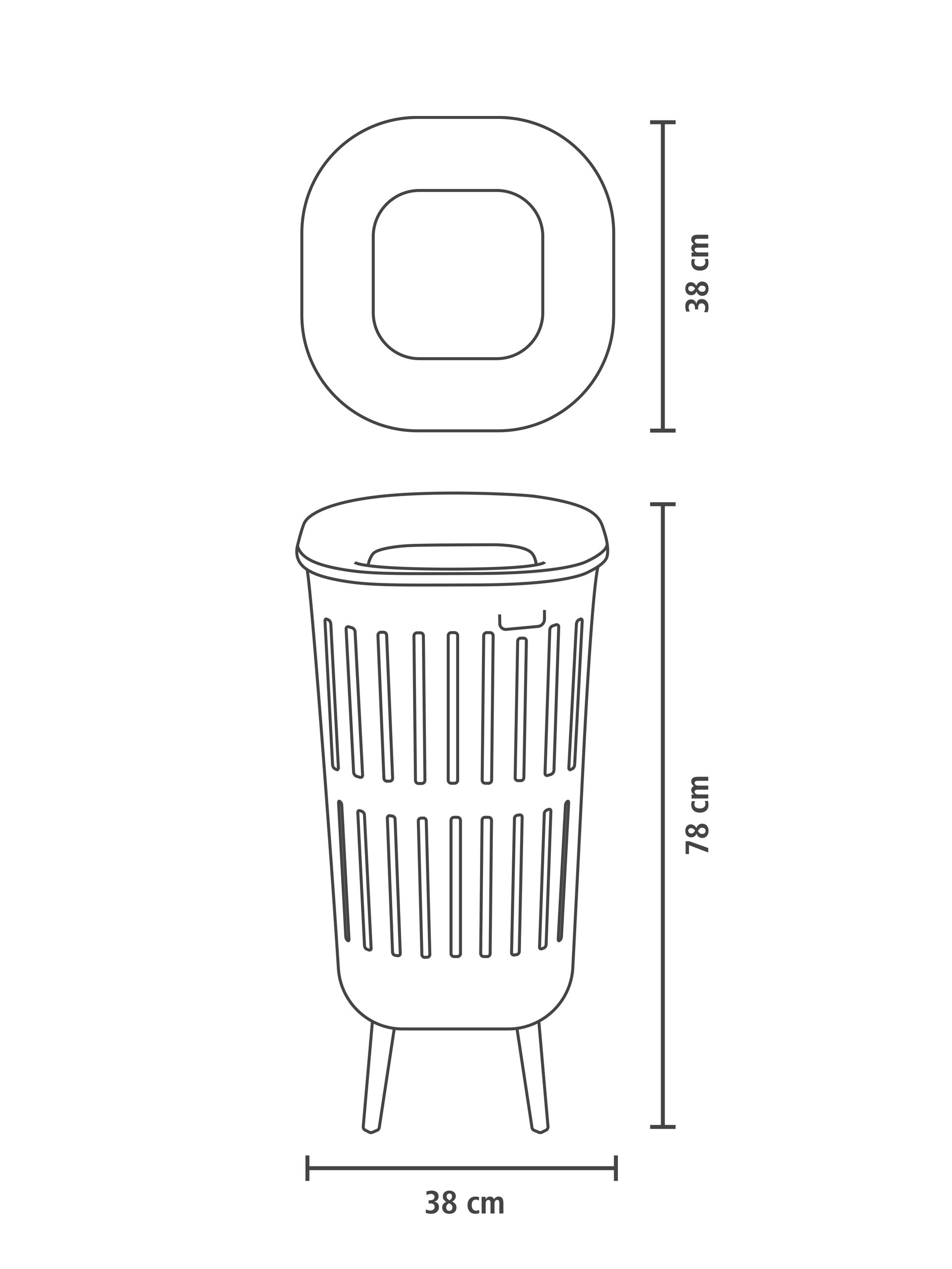 Корзина для белья Collect-It Hi (55 л), Черный, арт. 244728 - фото 4