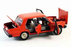 VAZ-2105 Lada red with black bottom 1:43 Agat Mossar Tantal