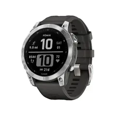 Умные часы Garmin Fenix 7, 47mm, Silver with Graphite Band (010-02540-01)