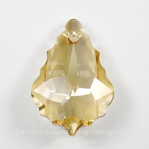 6091 Подвеска Сваровски Flat Baroque Crystal Golden Shadow (28 мм) ()