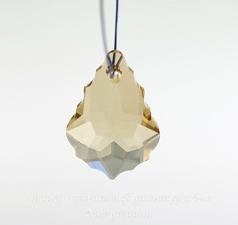 6091 Подвеска Сваровски Flat Baroque Crystal Golden Shadow (28 мм) ()